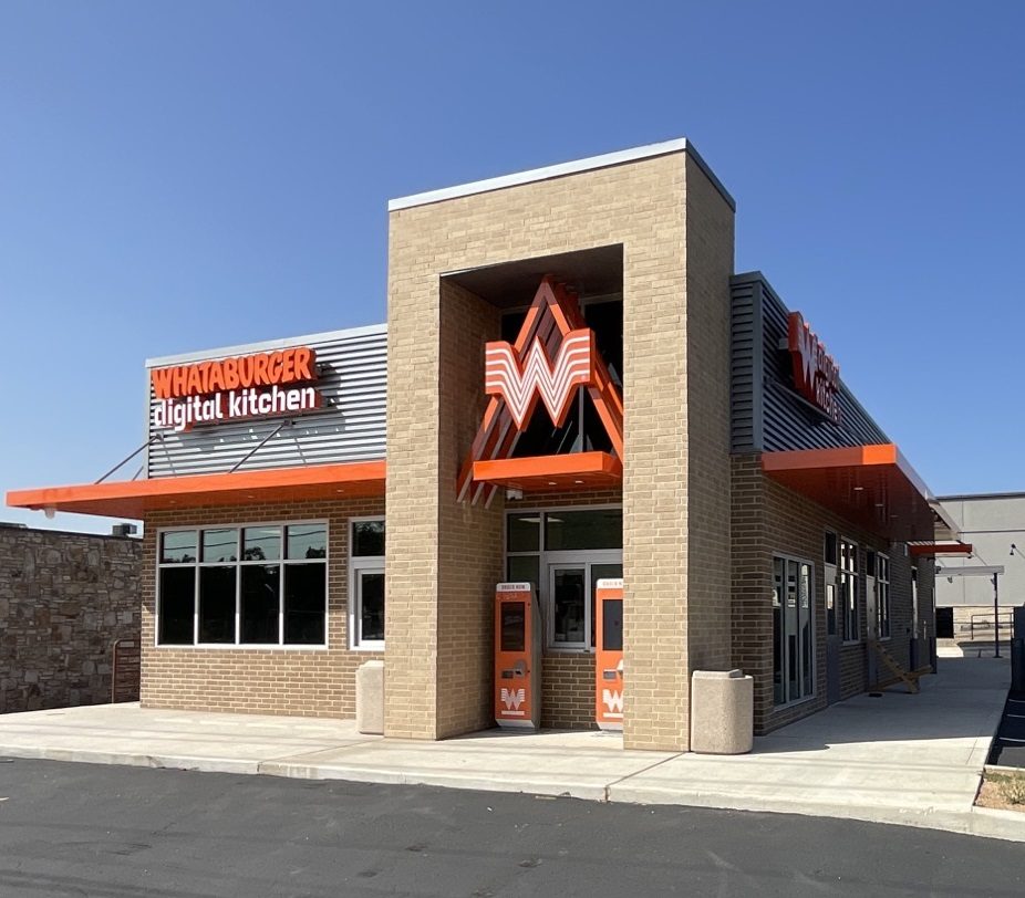 Newly built Whataburger Digital Kitchen restaurant exterior
